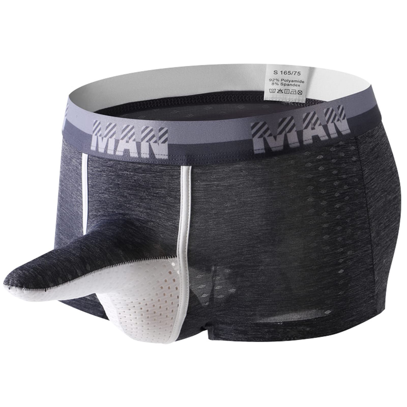 Mutande Sexy Maschio Casual Solid Mesh Elephant Trunk Breathable Underwear Pant Knickers Confortevole Boxer Uomo Leggeri