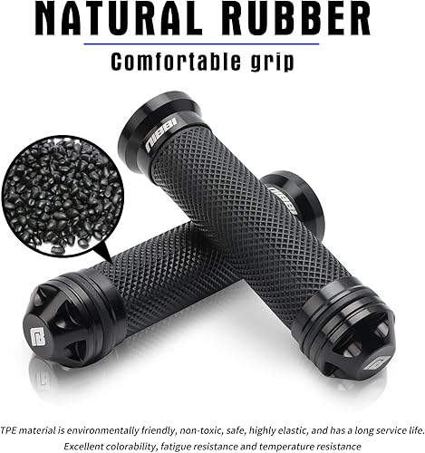 Miniatura 3 de NIBBI Empuñaduras de mano para motocicleta, manubrio de aluminio CNC de carreras y goma suave, empuñaduras de mango de 78 pulgadas para ATV GY6