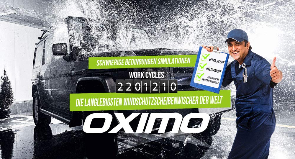 OXIMO Zestaw wycieraczek samochodowych do przedniej szyby 650 mm/475 mm – wycieraczki samochodowe do przednich akcesoriów samochodowych – BMW 2, 5, 7, Fiat Talento, Mondeo, Opel Vivaro, Trafic, Volvo