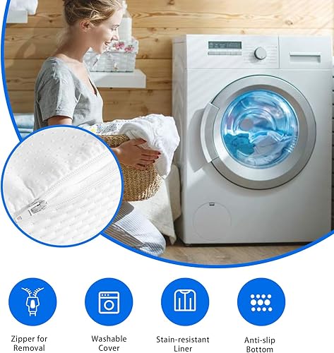 Miniatura 6 de Almohada de elevación de piernas para hinchazón después de la cirugía, almohada de apoyo para piernas de cama con parte superior de espuma