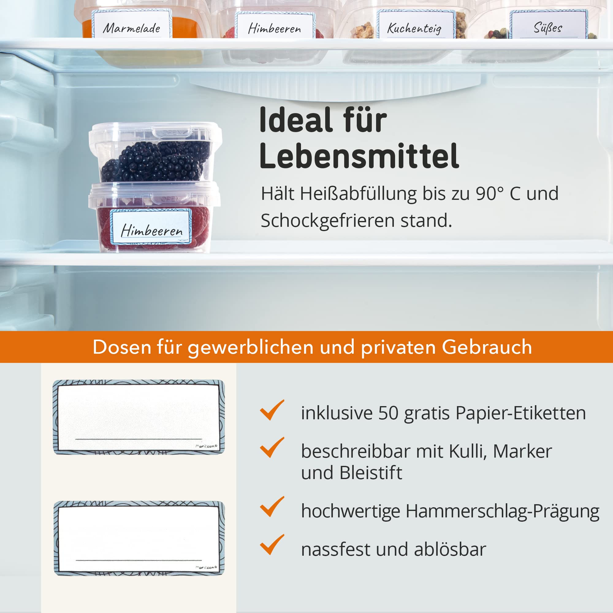 Set di 50 barattoli di plastica con coperchio – contenitori rettangolari in plastica trasparente da 275 ml – per alimenti e salse – standard industriale – contenitori