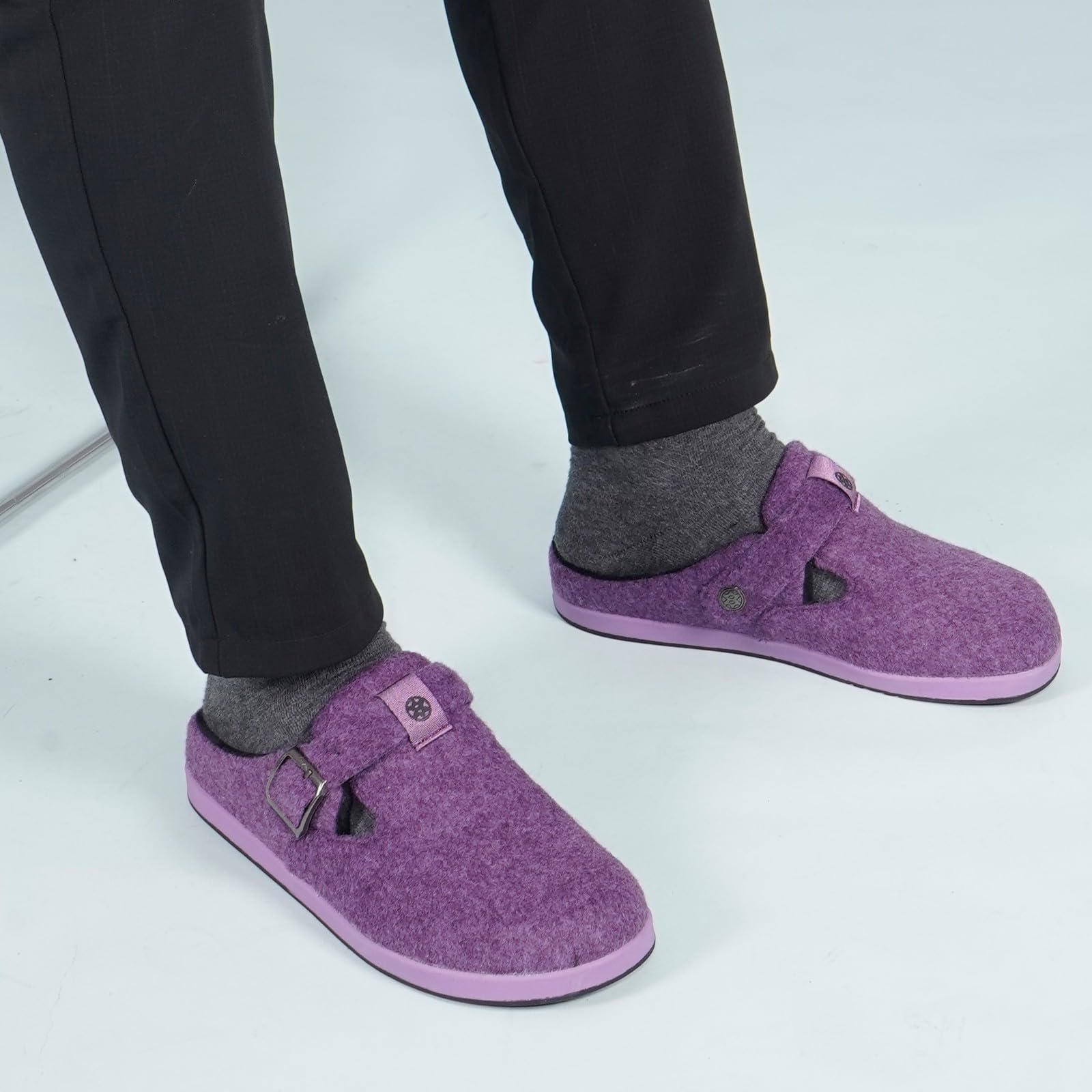 Gaatpot Pantofole Invernali da Uomo e da Donna,Zoccoli in Feltro per Indoor Outdoor,Taglia 36-46