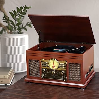 Amazon.com: FEKTIK Bluetooth Record Player 10 in 1, 3-Speed