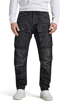 G-STAR Raw - Mens 3D Straight Tapered Denim Cargo Jeans