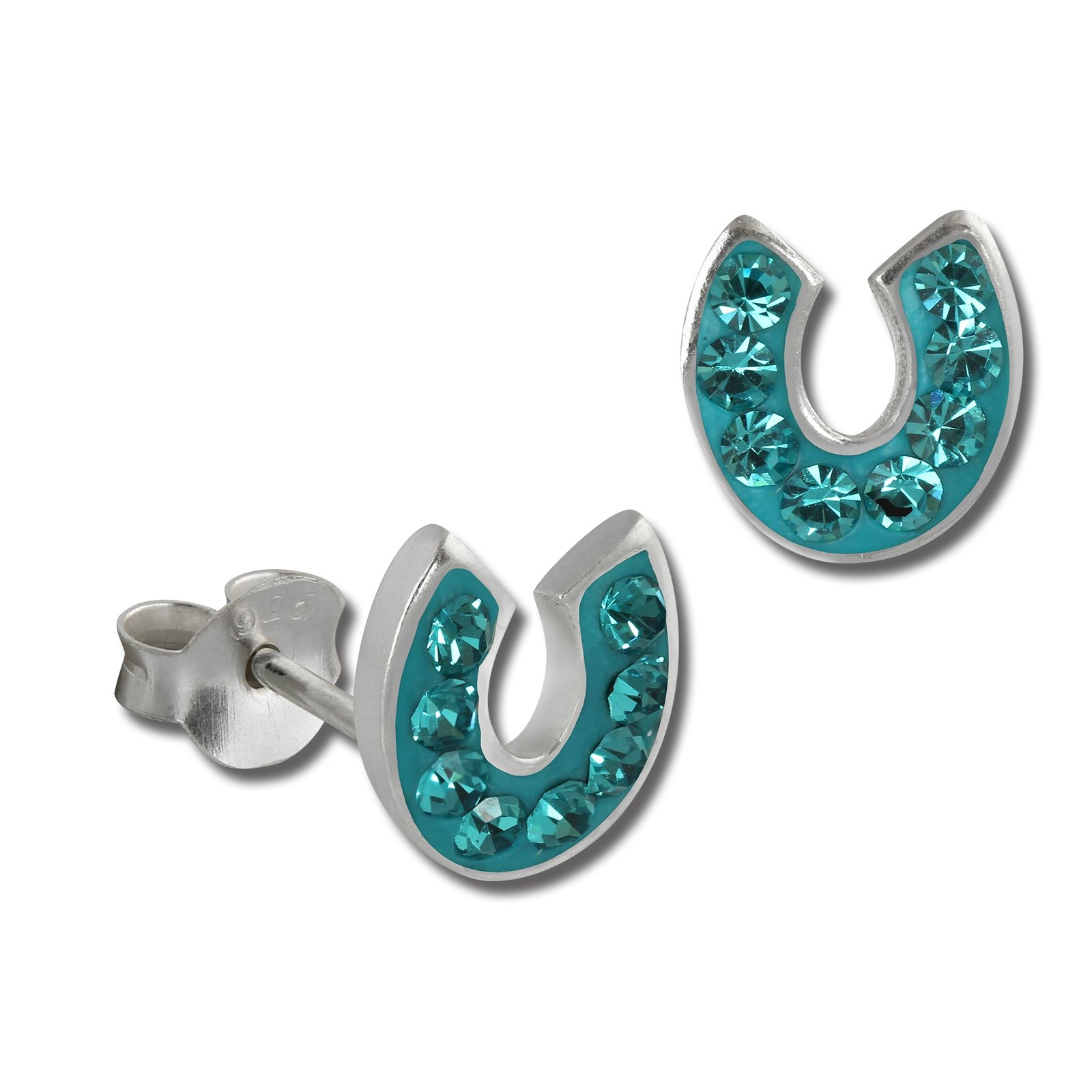 SilberDream sfarfallio Bijoux - Orecchini tre cuore bianco in argento