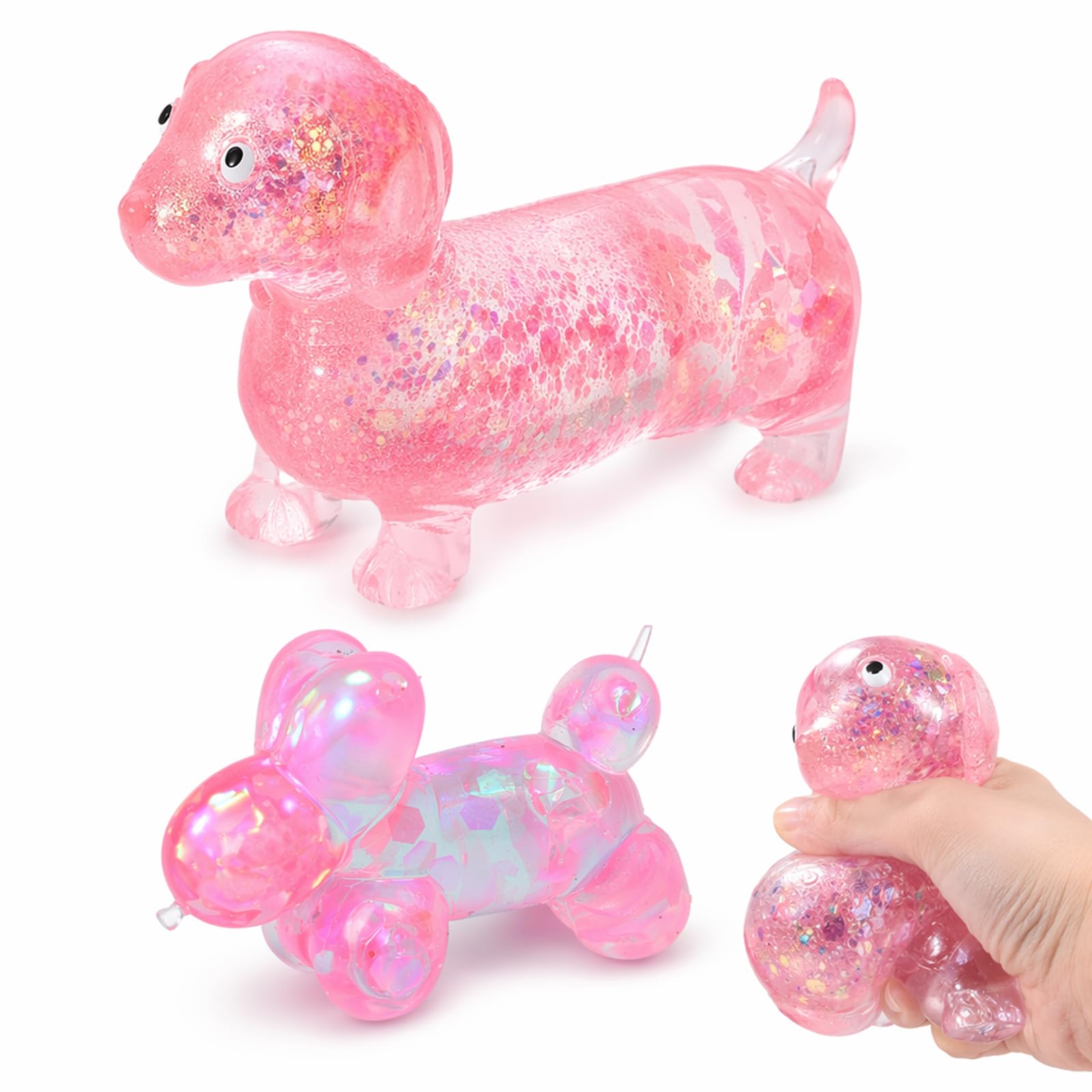 2PCS Dog Squishy, Sausage Dog Squishy Piece, Fidget for Daily Fun