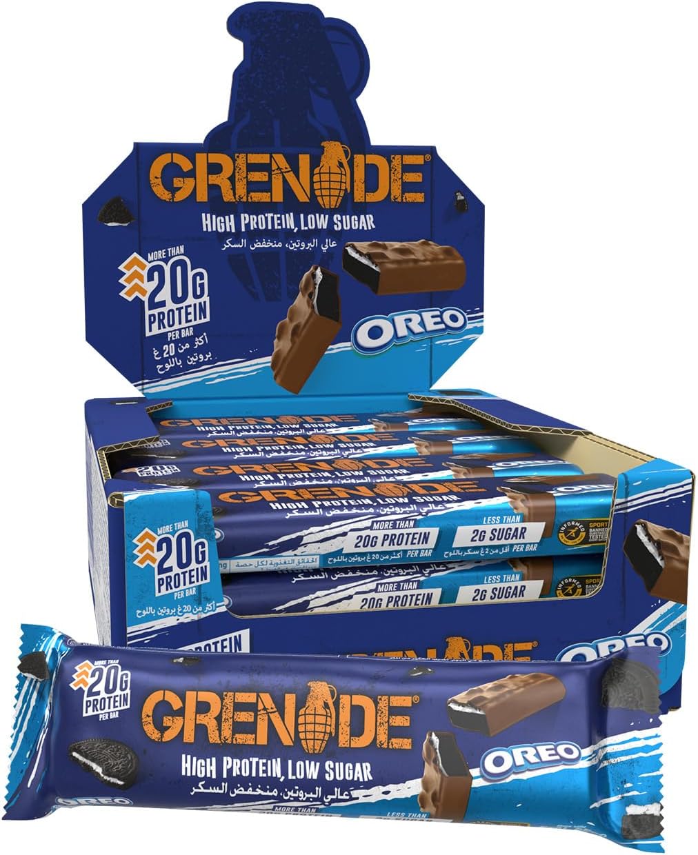 OREO Protein Bar - High Protein, Low Sugar, 12 x 60 g