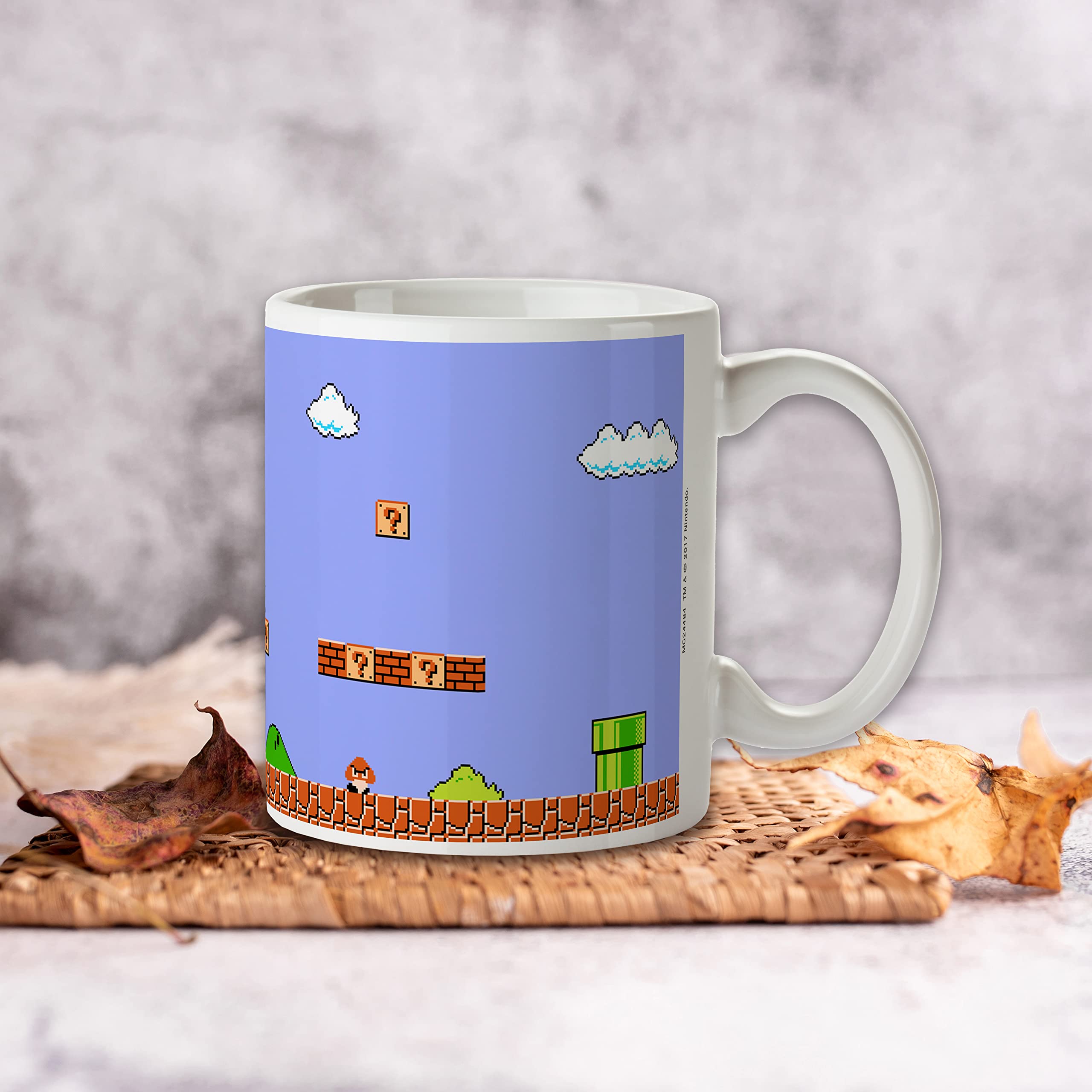 Pyramid America Mario Mug - Super MarioRetro Mug - 11 oz. Ceramic Mug for Coffee, Cocoa & Tea Drinks - Perfect Addition to Your Kitchen, Office, Room