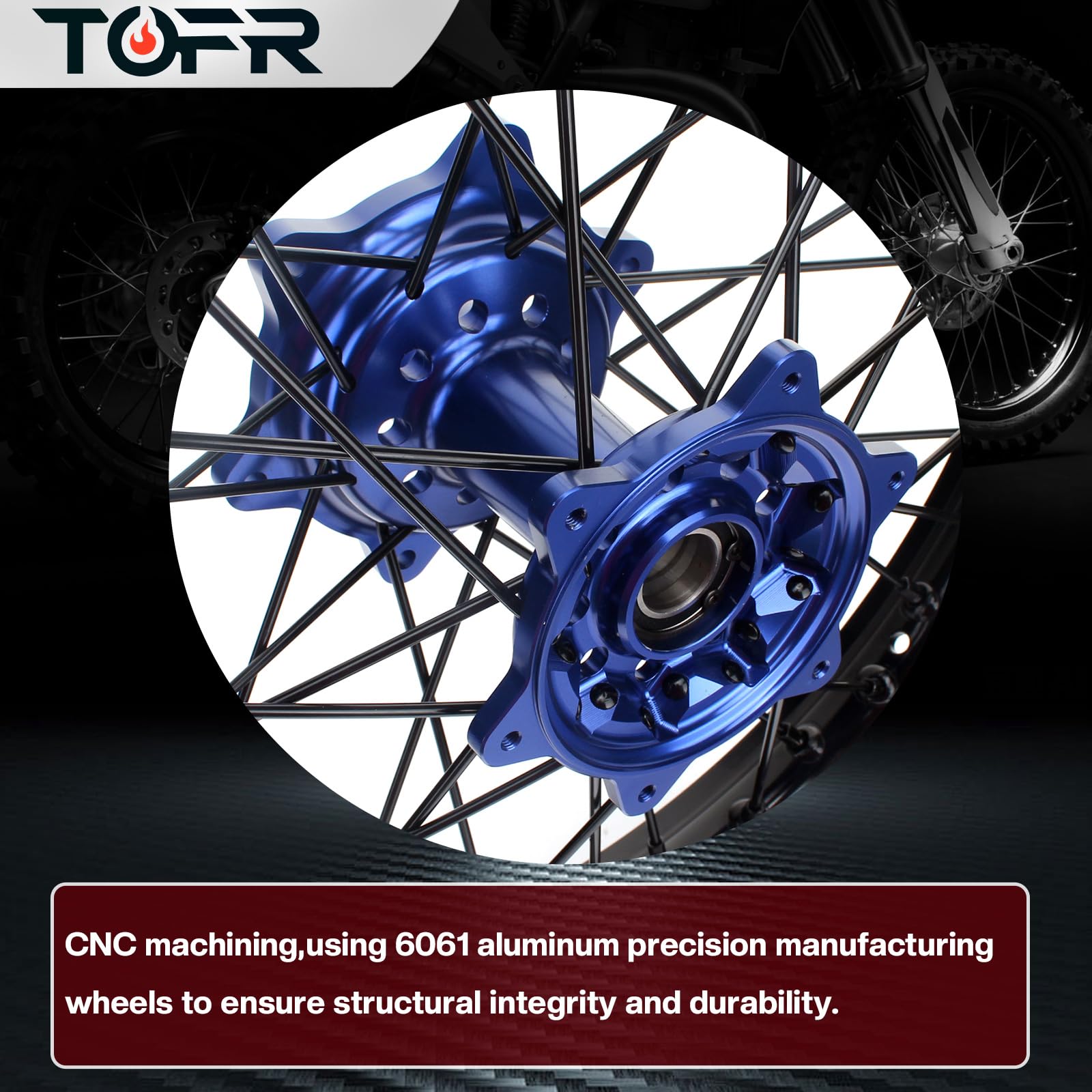 Amazon.com: TOFR Wheel Rim Blue Hub YZ250F YZ450F 2009-2024 18