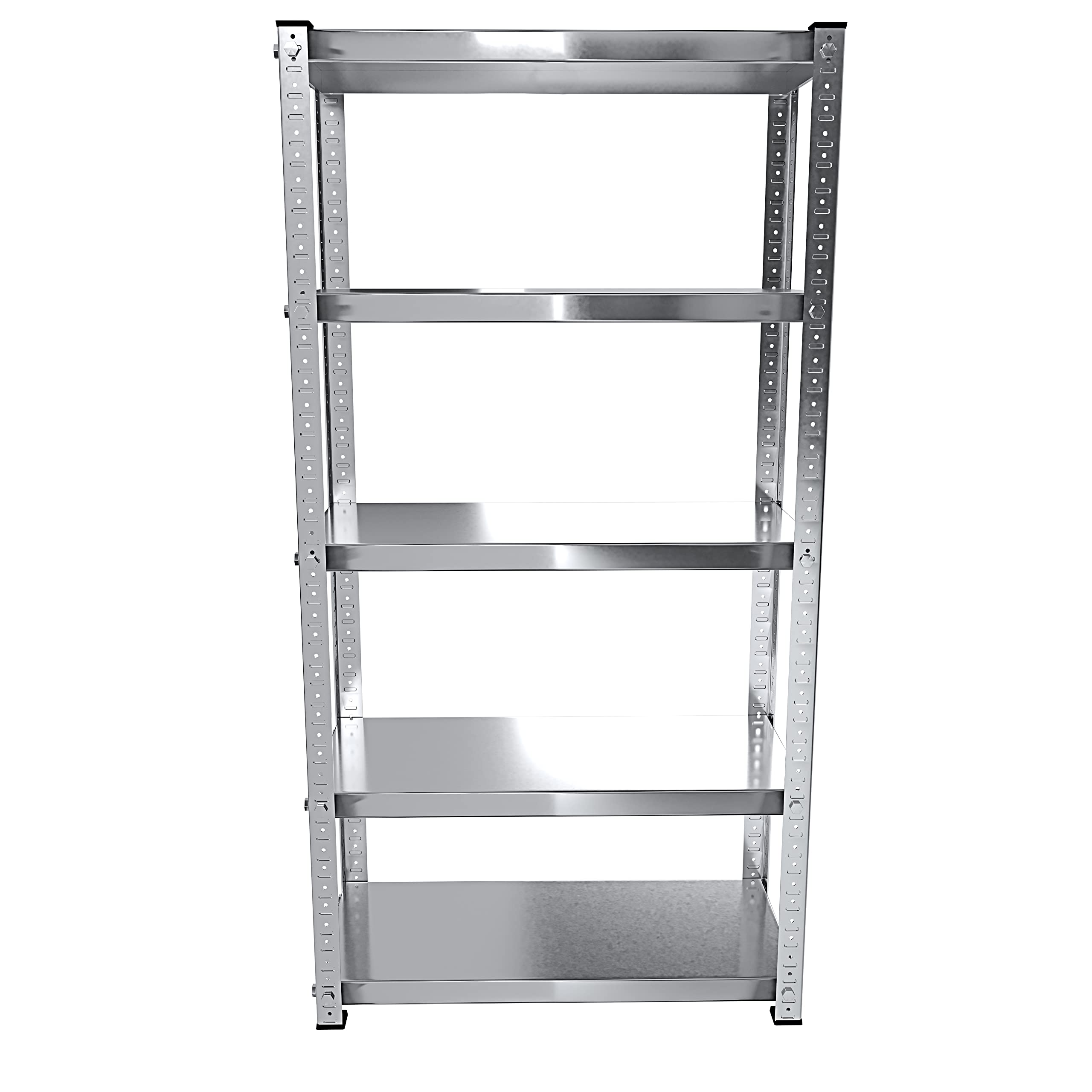 Arreditaly 2 Scaffali In Metallo Scaffale Alta Portata Con 5 Ripiani Regolabili Ideale Per Garage Officina Cantina Capannone Magazzino Design Modulare 187 x 100 x 30 cm (2)