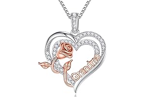 Iefil Silver Heart Birthstone Necklace Sterling Silver Gifts for Women