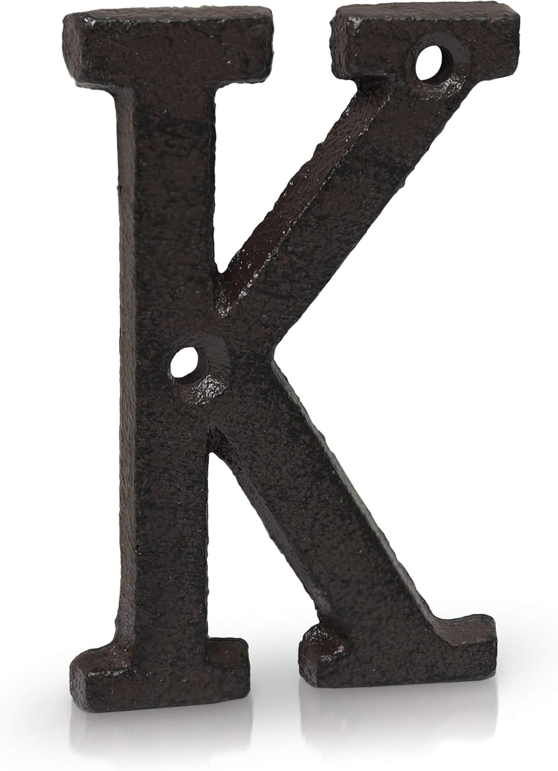 Basic Fundamentals 3-Inch Cast Iron Numbers for Wall and Mailbox - Industrial Design Mailbox Numbers for Address Sign and House Decor - Black Brown (G)