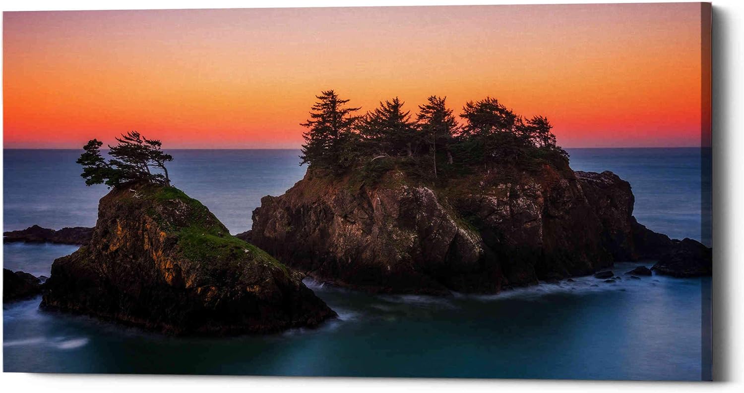 Epic Graffiti 'Islands In The Sea' by Darren White, Canvas Wall Art, 12"x24"