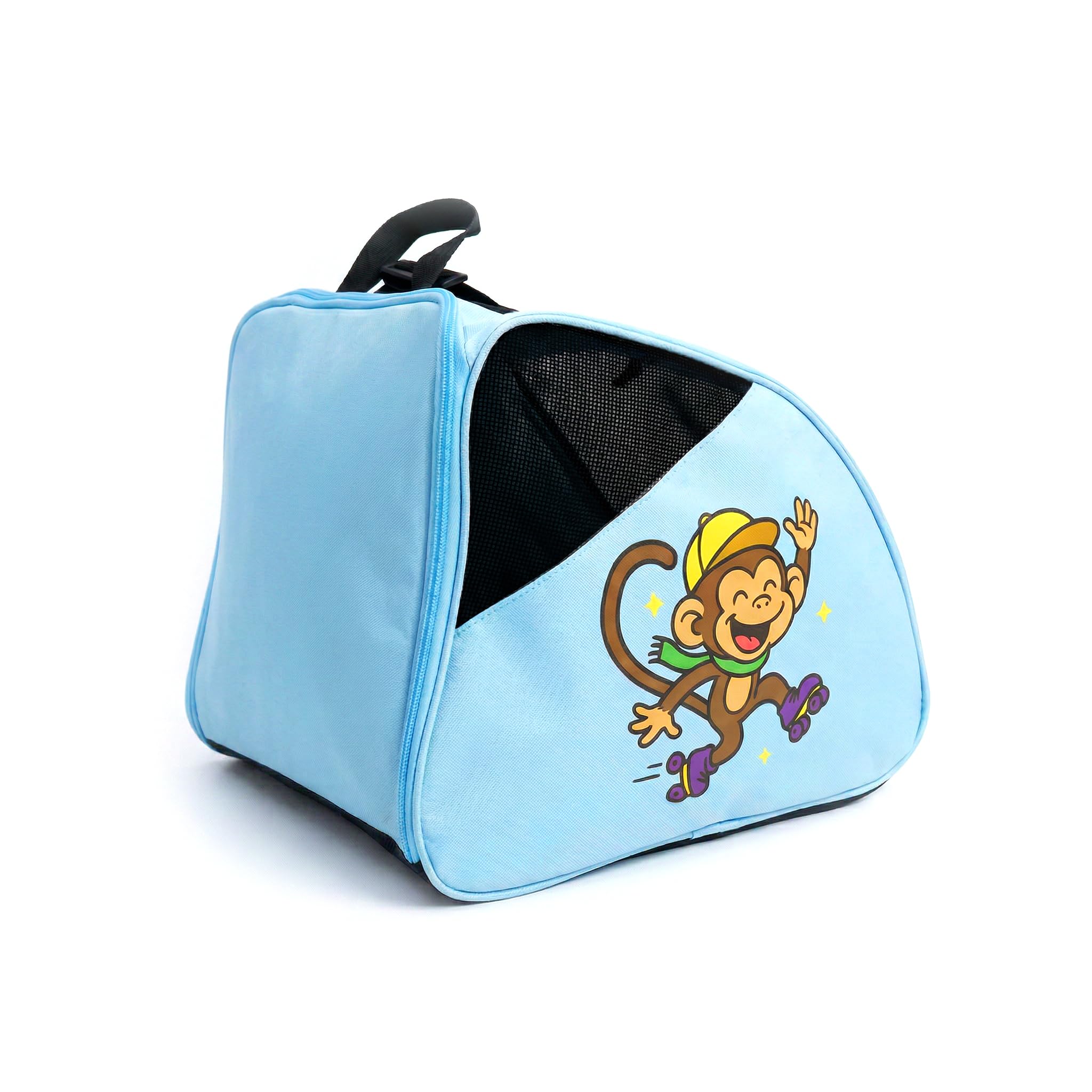 DOJA Barcelona Bolsa para Patines para Niños - Azul Mono - Correa Ajustable y Acolchada, Mochila Patines, Buena Capacidad para Equipamiento y Calcetines, Bolsa Niña y Niño, Material Resistente