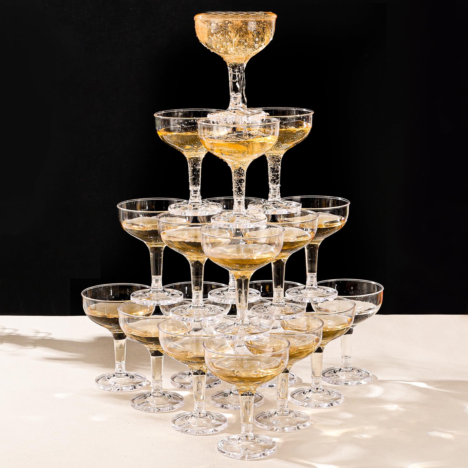 Copos Champagne Acrílico 30 Unidades - Torre Para Festas E Casamentos