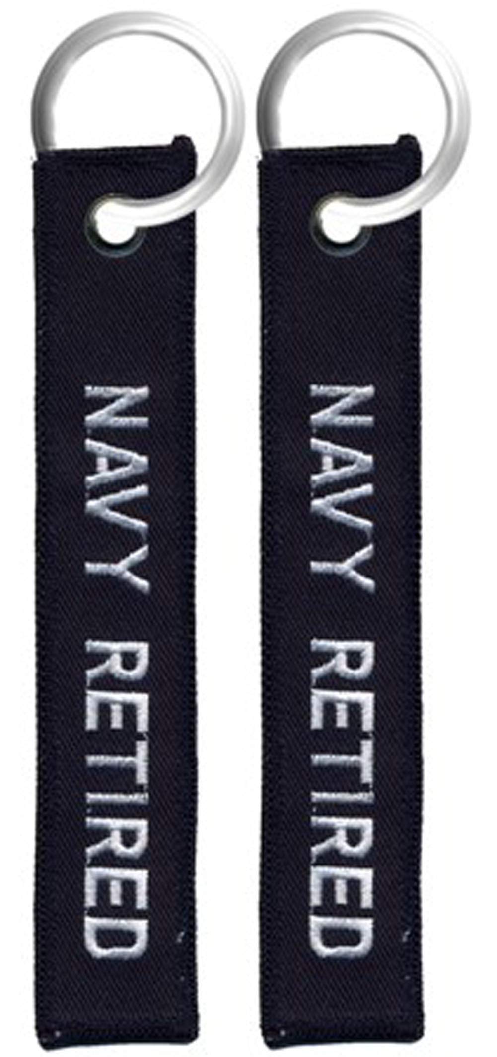 EAGLE CREST U.S. Navy Retired Embroidered Key Chain Fob