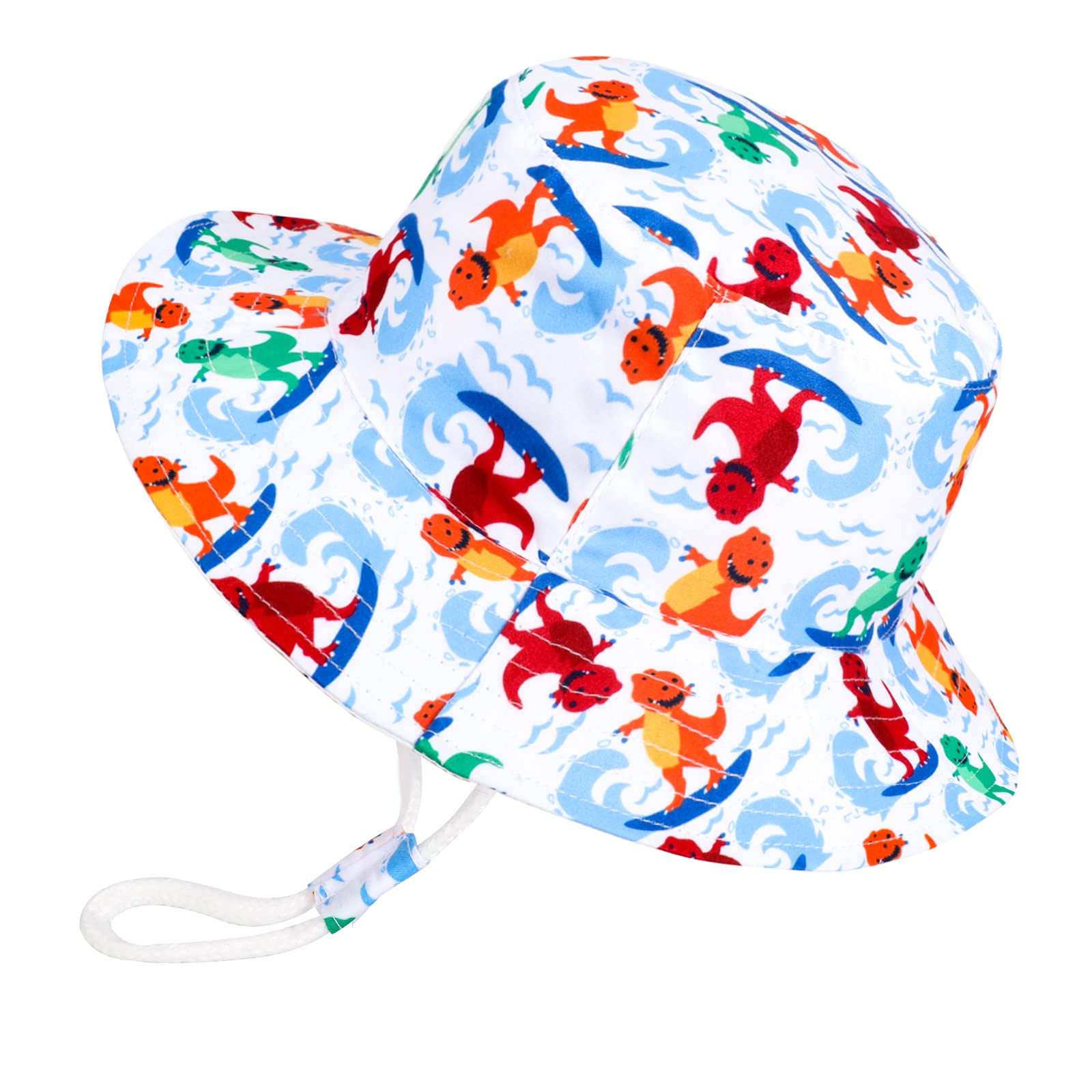 AYPOW Novelty Bucket Hat Kids Sun Hat, Unisex UPF50 Foldable Summer Wide Brim Beach Sun Protection Hat Cap with Adjustable Chin Strap, Aged 1-6 Baby Boys Girls Children