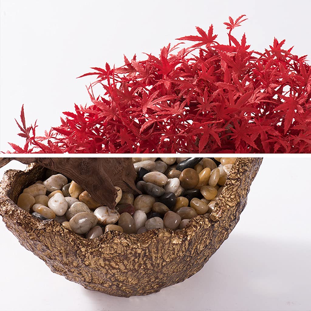 Bonsai Pianta Simulazione Benvenuto Pino Red Maple Leaf Tree Bonsai Artificiale Casa Vaso Corridoio Portico Pianta in stile giapponese Pianta in vaso Ornamenti in vaso Pianta Artificiale Bonsai