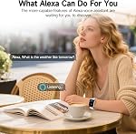 Smart Watch pour hommes femmes (Réponse/Faites Appel), Alexa Smartwatch Compatible avec Android iOS, Fitness Tracker avec le rythme cardiaque SpO2 Moniteur de sommeil, 1.8'' HD DIY Composez une montre étanche avec appel Bluetooth