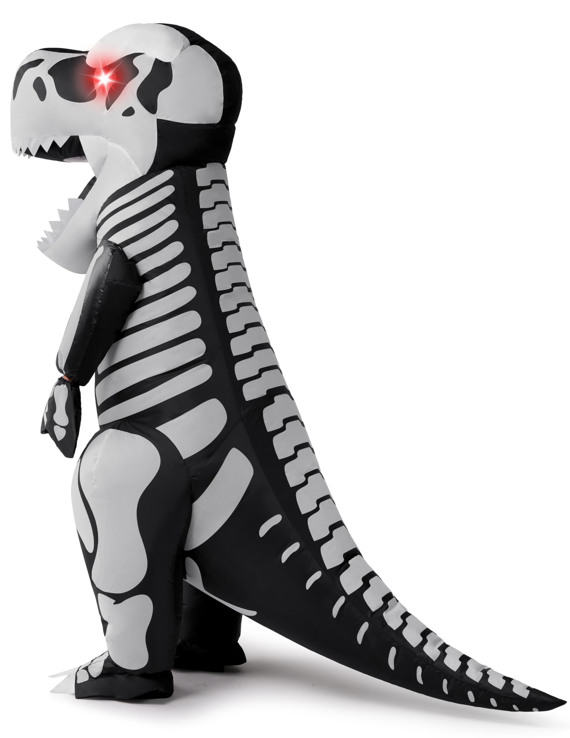Spooktacular Creations inflable de Halloween de disfraces de esqueleto de dinosaurio de cuerpo entero T-Rex inflable de disfraces - Adulto Unisex de un tamaño