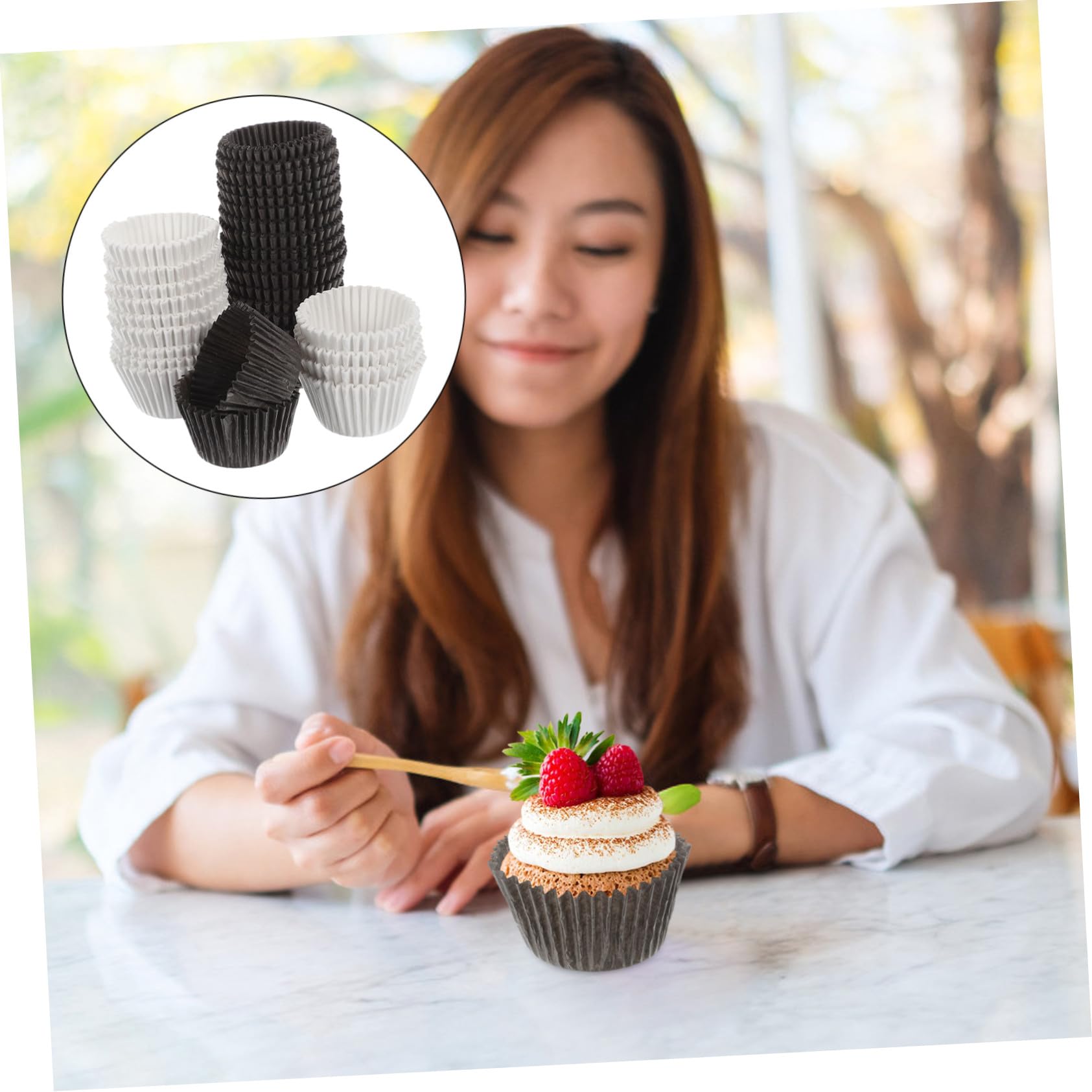 Moldes para Hornear de Papel Antigrasa 1000 Piezas para Muffins y Postres