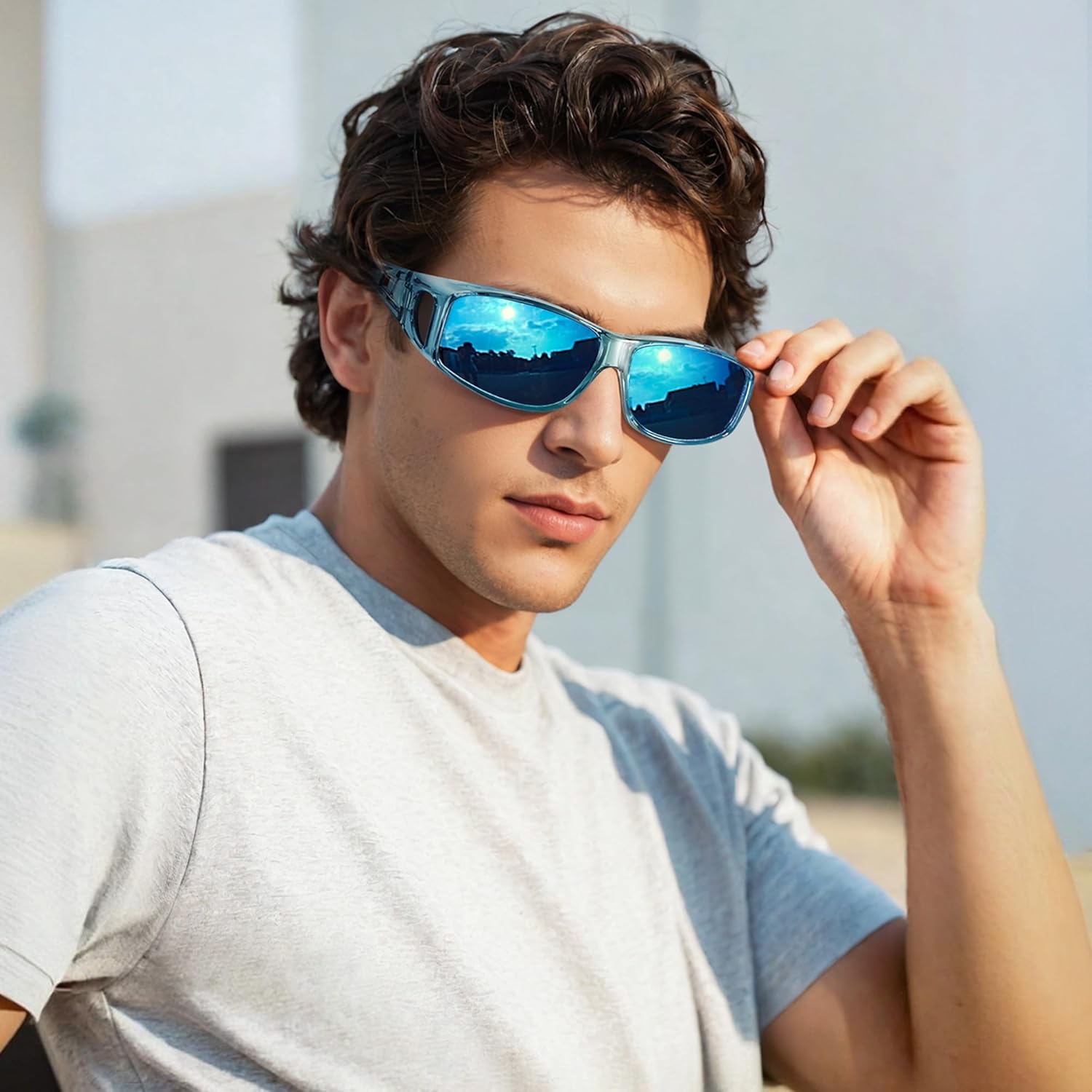 Polarized Sunglasses Fit Over Glasses for Women & Men, Wrap Around Summer Shades UV400 Protection - Image 2