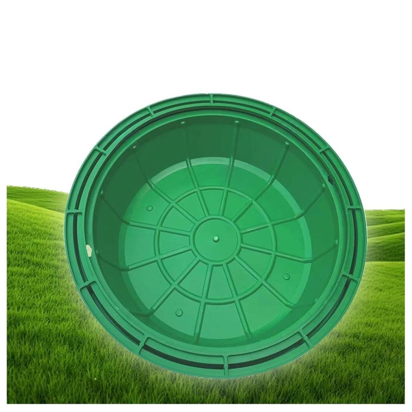 Couvercle décoratif pour trou d'égout composite et robuste de 50 cm pour extérieur