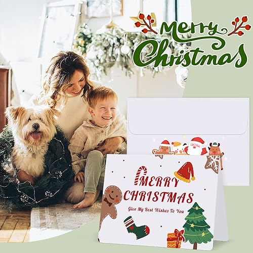 Miniatura 6 de Eupako Tarjetas y sobres blancos en blanco, paquete de 100 unidades, 4.125 x 5.5 pulgadas, cartulina plegada y sobres A2, autosellado para tarjetas