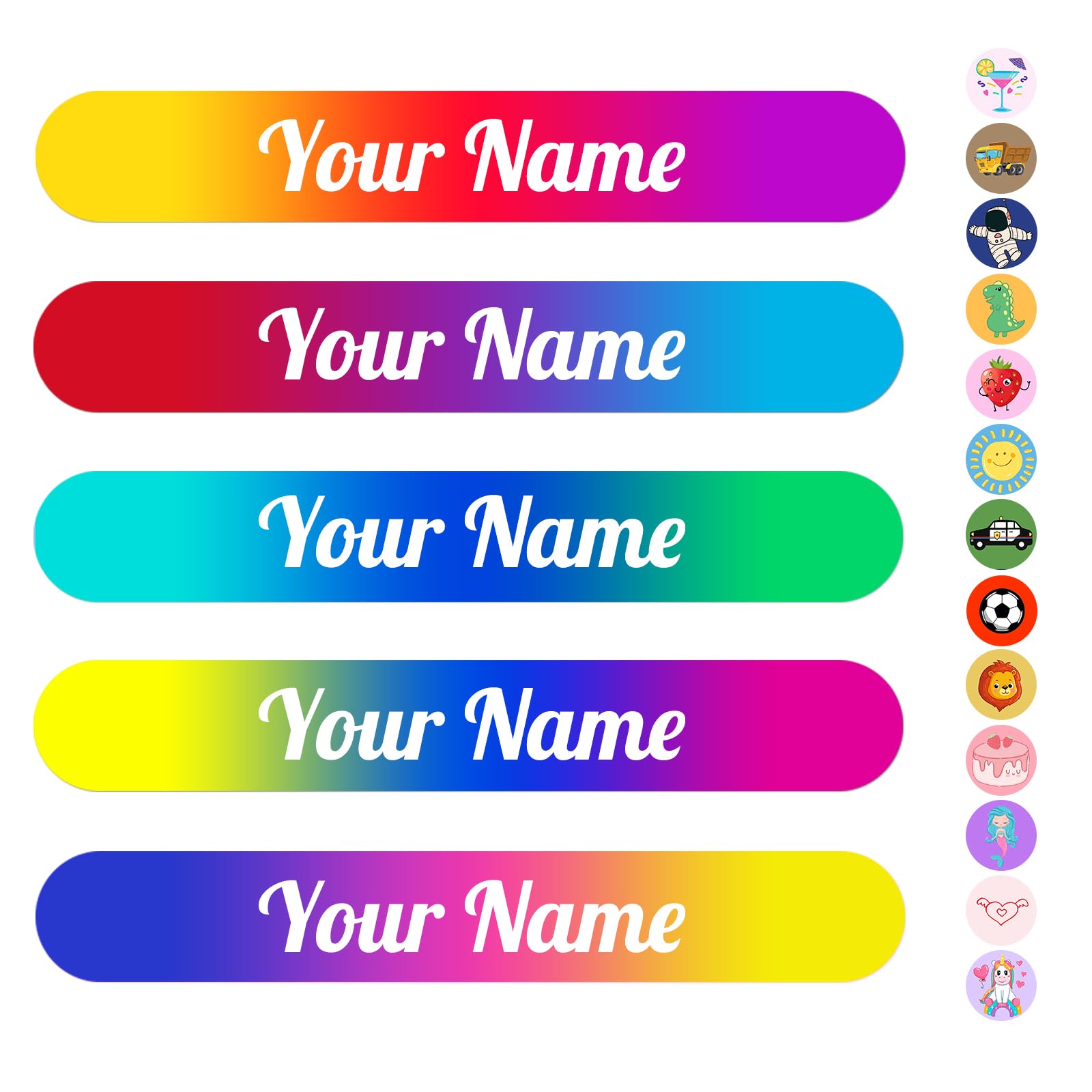 100PCS Name Stickers for Kids Personalized Custom Name Labels for School Supplies Daycare Customized Waterproof Stickers Labels for Pens Books Lunch