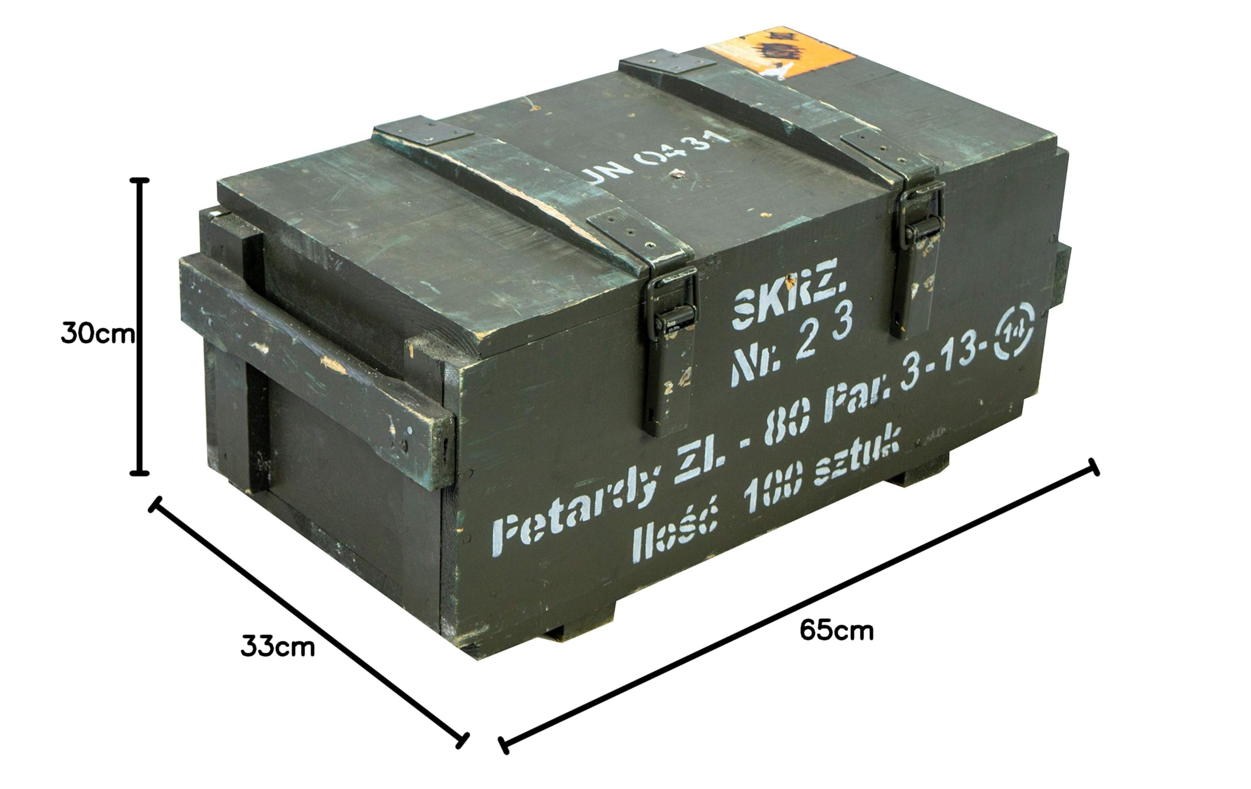 munititions Boîte skrz76 Caisse de transport Boîte de rangement Épaisseur sur 1 cm Dimensions env. 65 x 33 x 30