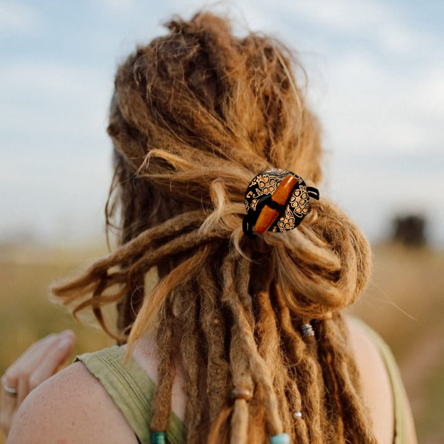 Nutty Natte 3 Pcs Knotted Elastic Hair Ties for Dreadlocks, Thick