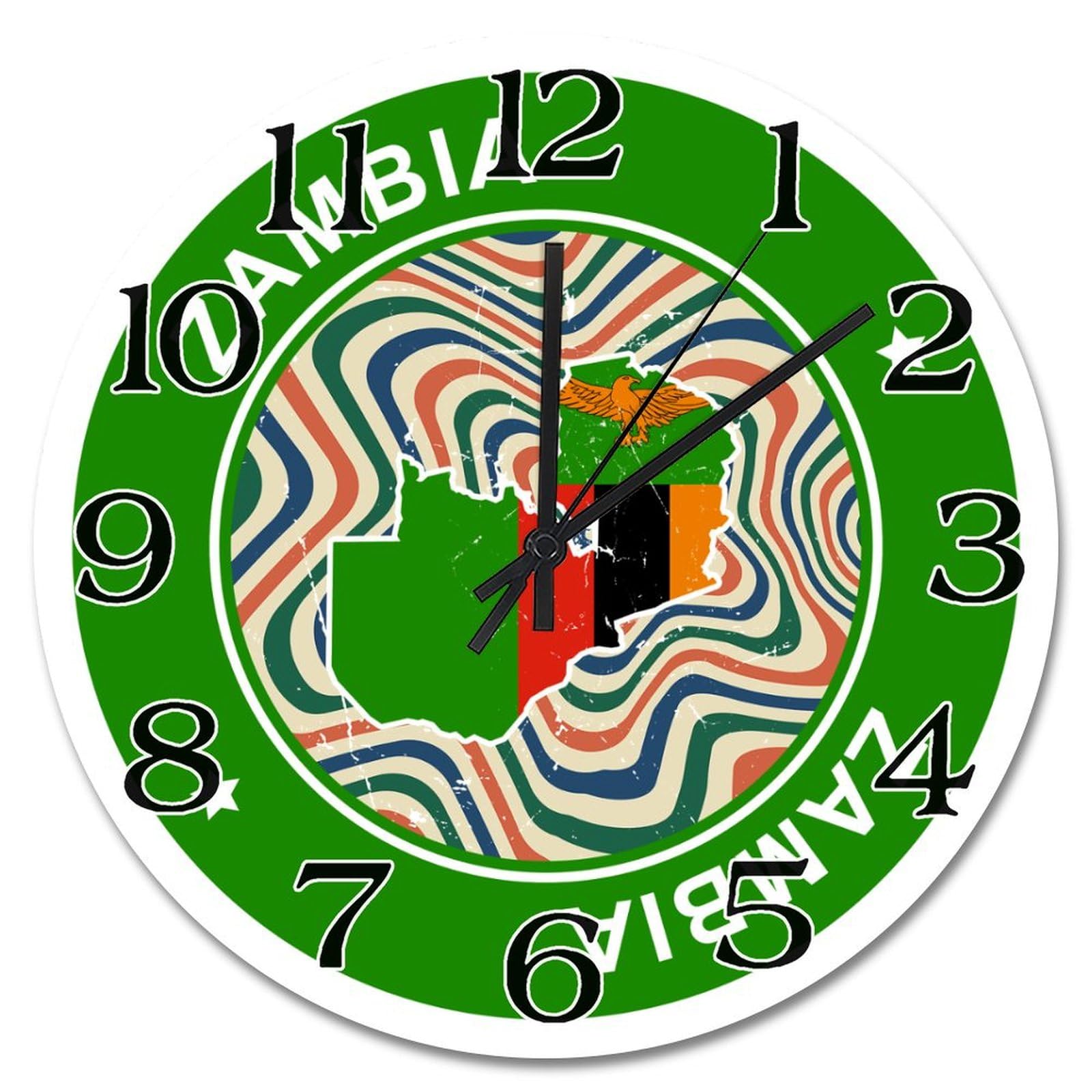 Horloge Zambie sans tic-tac : horloge murale rétro pour un salon calme