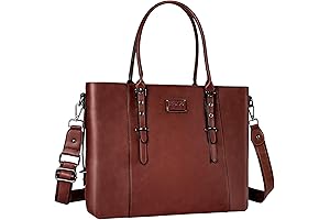 MOSISO PU Leather Laptop Bag for Women