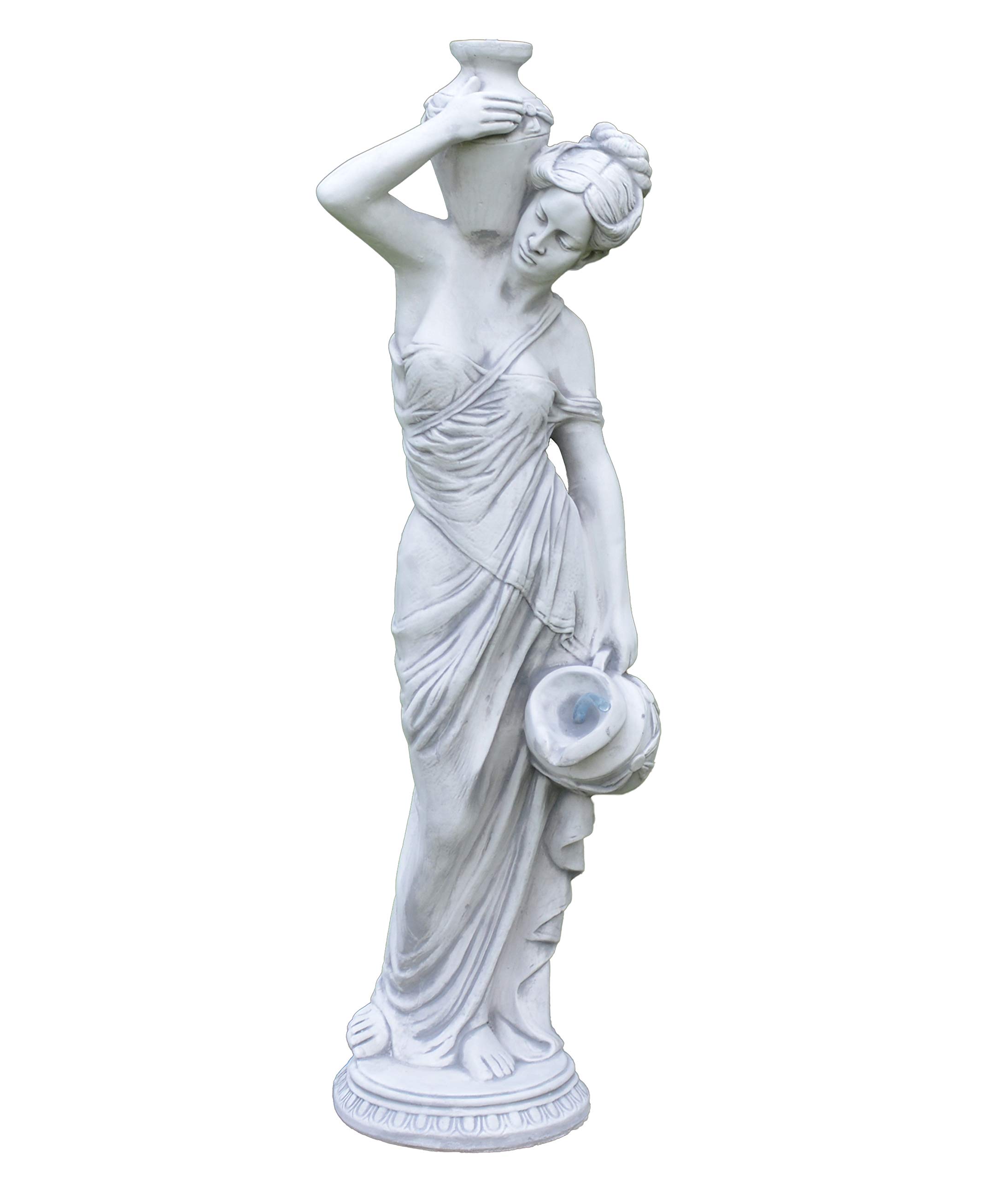 gartendekoparadies.de Statue der Göttermutter Maia, Steinfigur, H. 112 cm, 48 kg, Grau, frostsicher aus Steinguss für Außenbereich