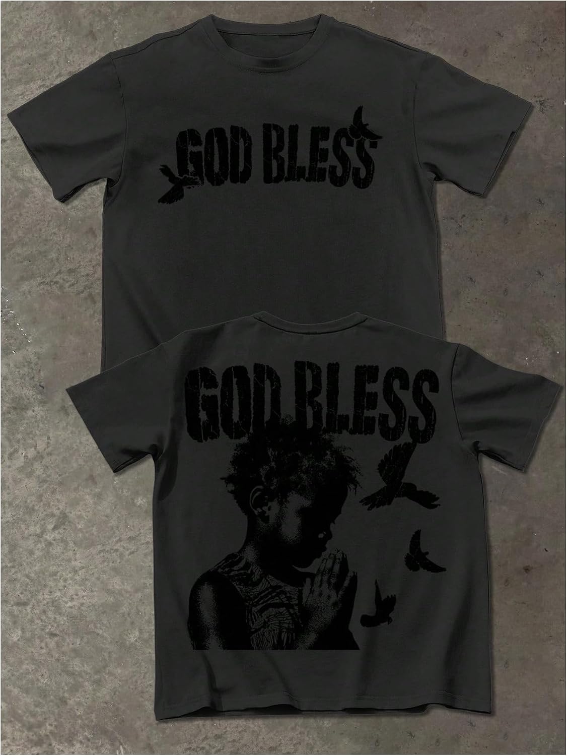 SOLY HUX Men's Graphic Tees Short Sleeve Figure Letter Print T Shirt Crew Neck Streetwear Summer Tops