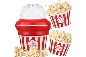 5.3 QT Hot Air Popcorn Popper with Double Bucket