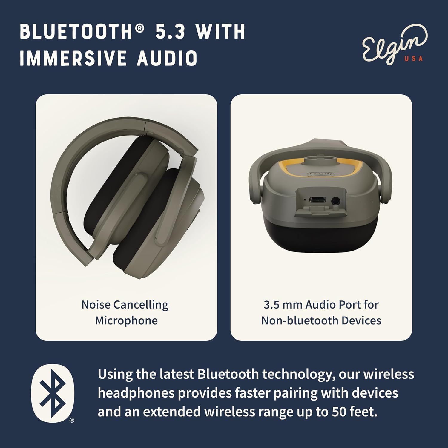 Elgin Rampage Bluetooth Hearing Protection Headphones, OSHA Compliant, 25 dB NRR, Noise Isolating Microphone, 40+ Hour Battery, IP65 Rated, Ideal for Construction, Landscaping, Industrial Use - Image 6