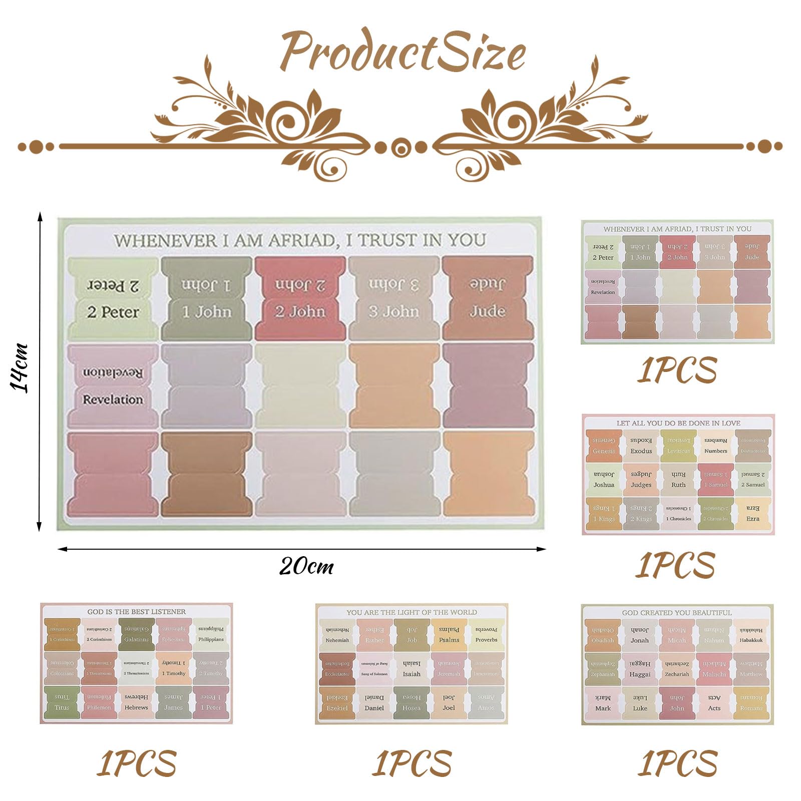 Pegatinas con pestañas laminadas de la Biblia, rosa y gris, 75 uds, regalo cristiano para mujeres