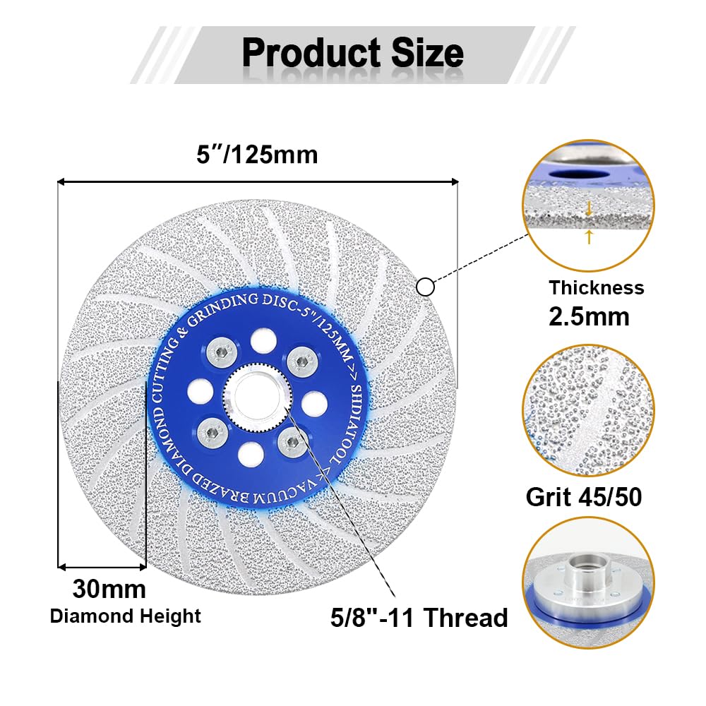 Diamond Turbo Saw Blades 5pcs 75mm/3inchs Concrete Granite