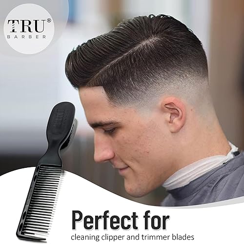 Miniatura 2 de TRU BARBER PRO Fading Brush - Paquete de 2 cepillos para barbero, cepillo de limpieza para cortapelas, cepillo de barba