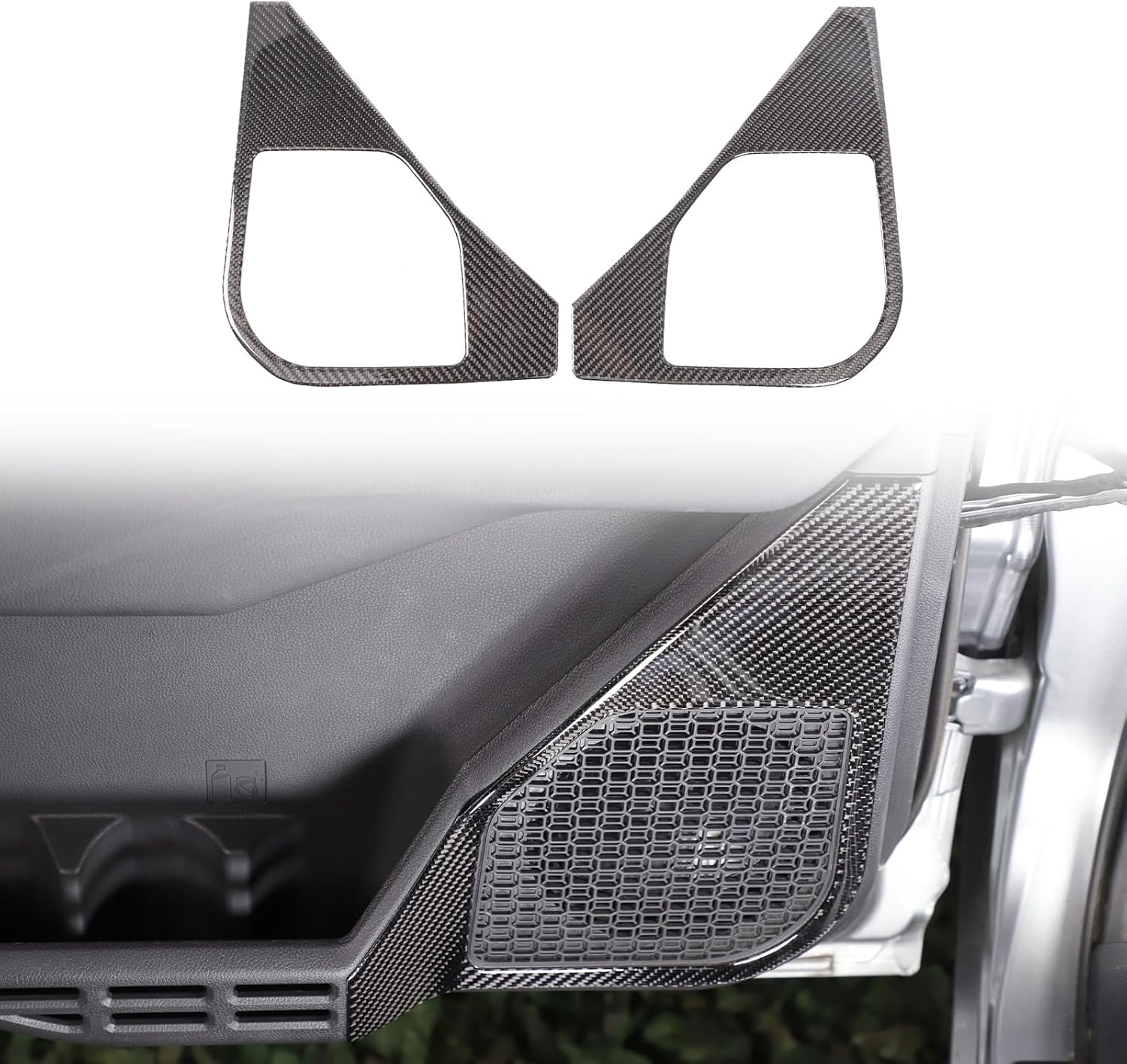 Car Rear Door Speaker Frame Cover Compatible with Toyota Tacoma 2024 2025 2026 Rear Door Audio Stereo Horn Speaker Cover Trim, 2Pcs (Black)