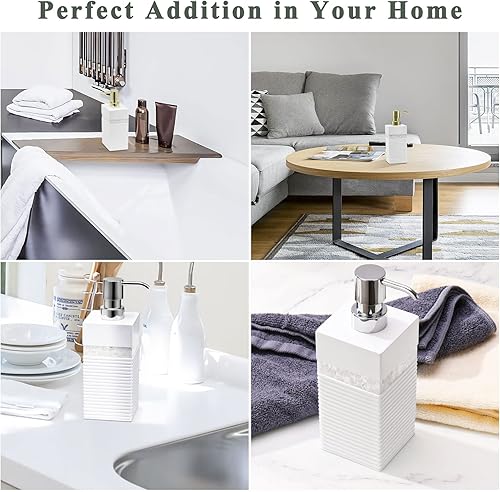 Miniatura 9 de Shinowa Shinowa - Bandeja de tocador de baño, bandeja de perfume octágono, bandeja de mármol para joyas, dispensador de jabón líquido para manos,