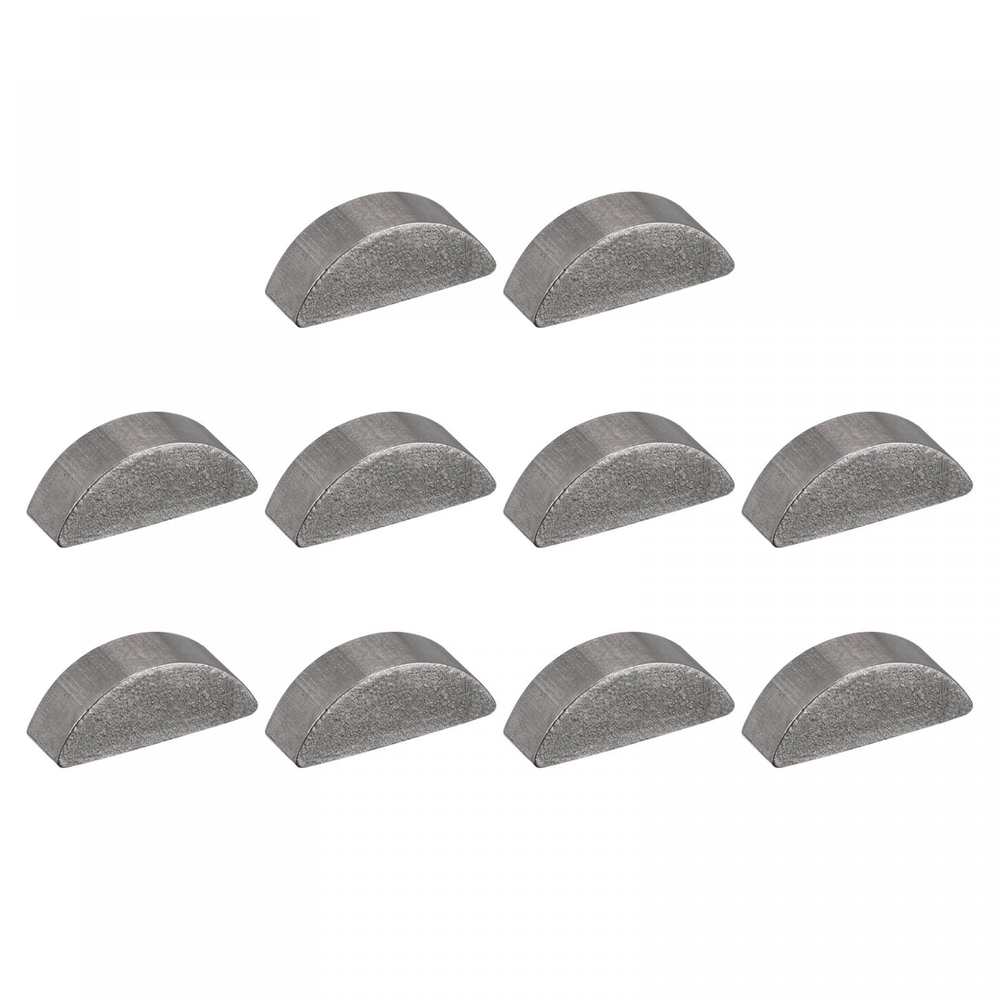 sourcing map Clavette Demi Lune 25pcs 45# Acier 13mm Longueur x 5mm Largeur x 4mm Épaisseur Demi-cercle Clé