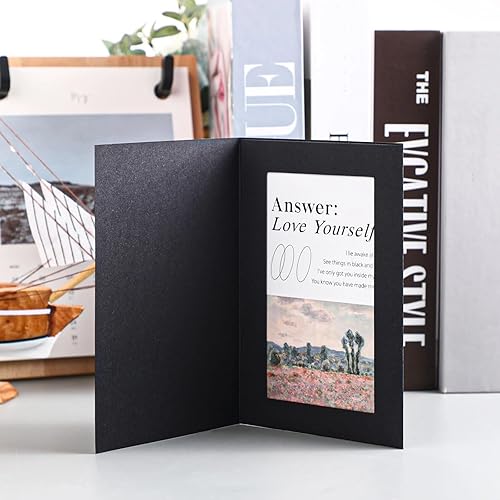 Miniatura 7 de Fainne Paquete de 150 carpetas de fotos de cartón de 4 x 6 pulgadas, marco de fotos, tarjetas de agradecimiento, carpetas de cartón, tarjetas de