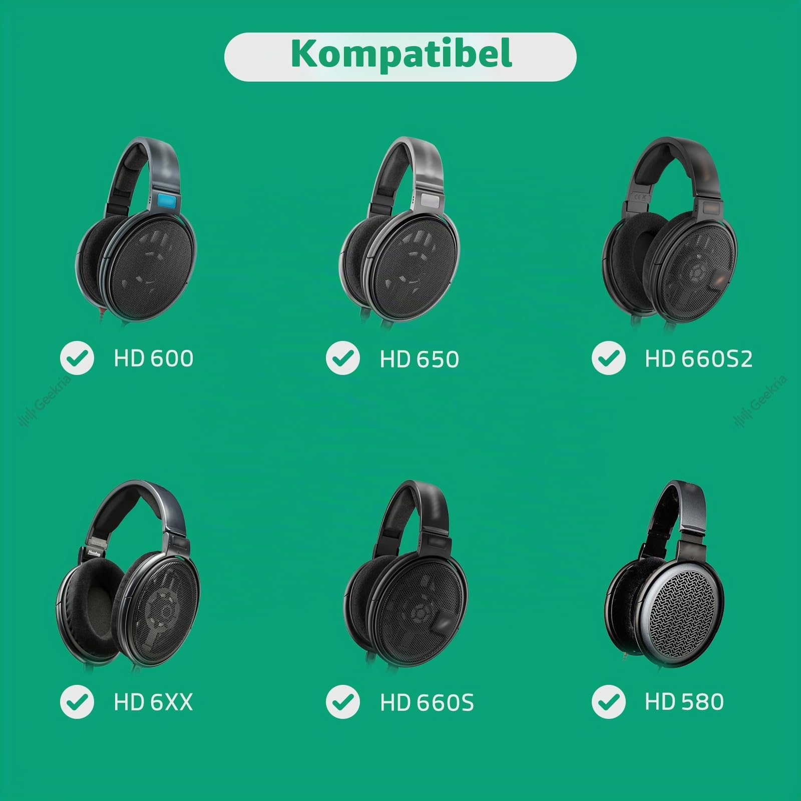 Geekria Apollo Silberbeschichtetes Kupfer-Upgrade-Audiokabel, kompatibel mit Sennheiser HD600, HD650, HD660S2, HD6XX Kopfhörern, 4,4-mm Ersatzkabel für Verstärker (4,9 ft/1,5 m)