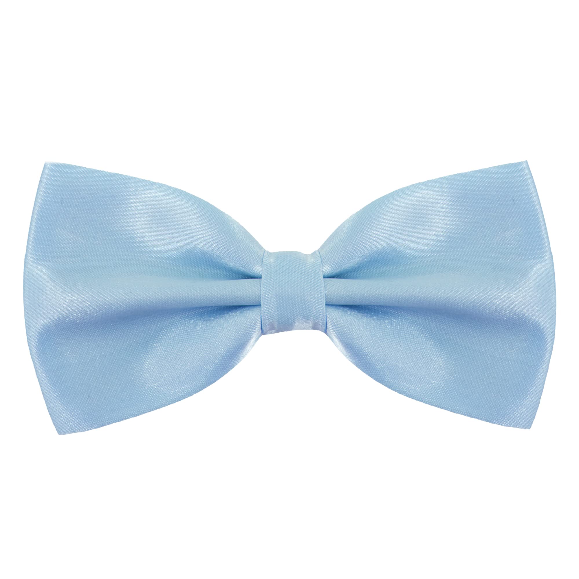 Time To Sparkle Men's Baby Blue Bow Tie Bowties Pre-Tied Shape Clip On Bowtie Solid Formal Wear For Kids, Baby Boys, Toddler Any Age Bow Ties