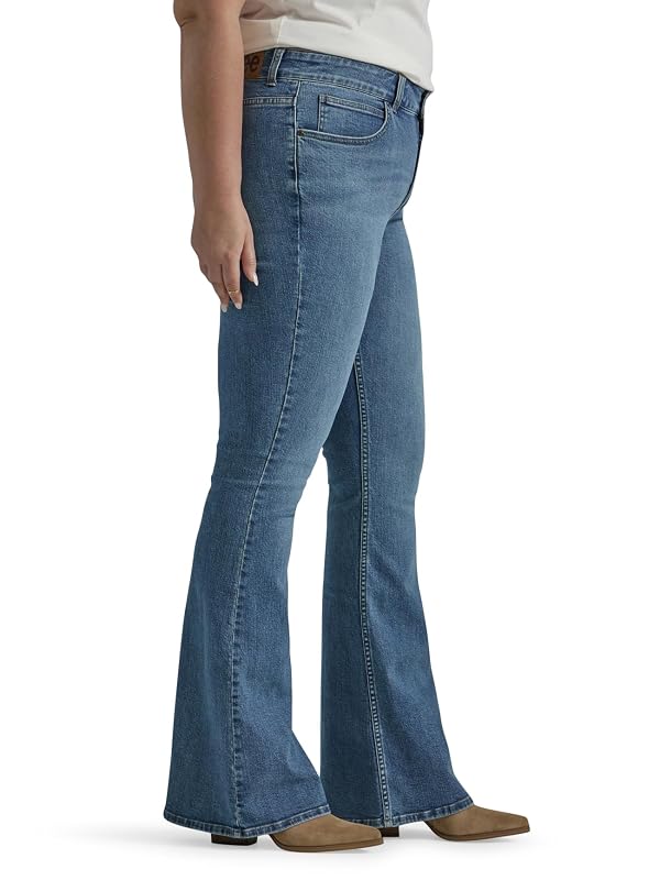 Lee Women's Plus Size Legendary Mid Rise Flare Jean Elevated Retro 16 Plus by Lee - Image 2