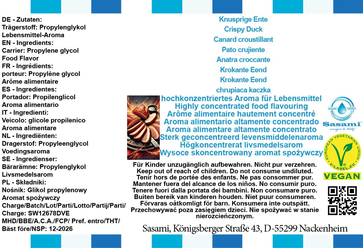 Knusprige Ente Aroma Konzentrat - Vegan - Sasami - 100ml