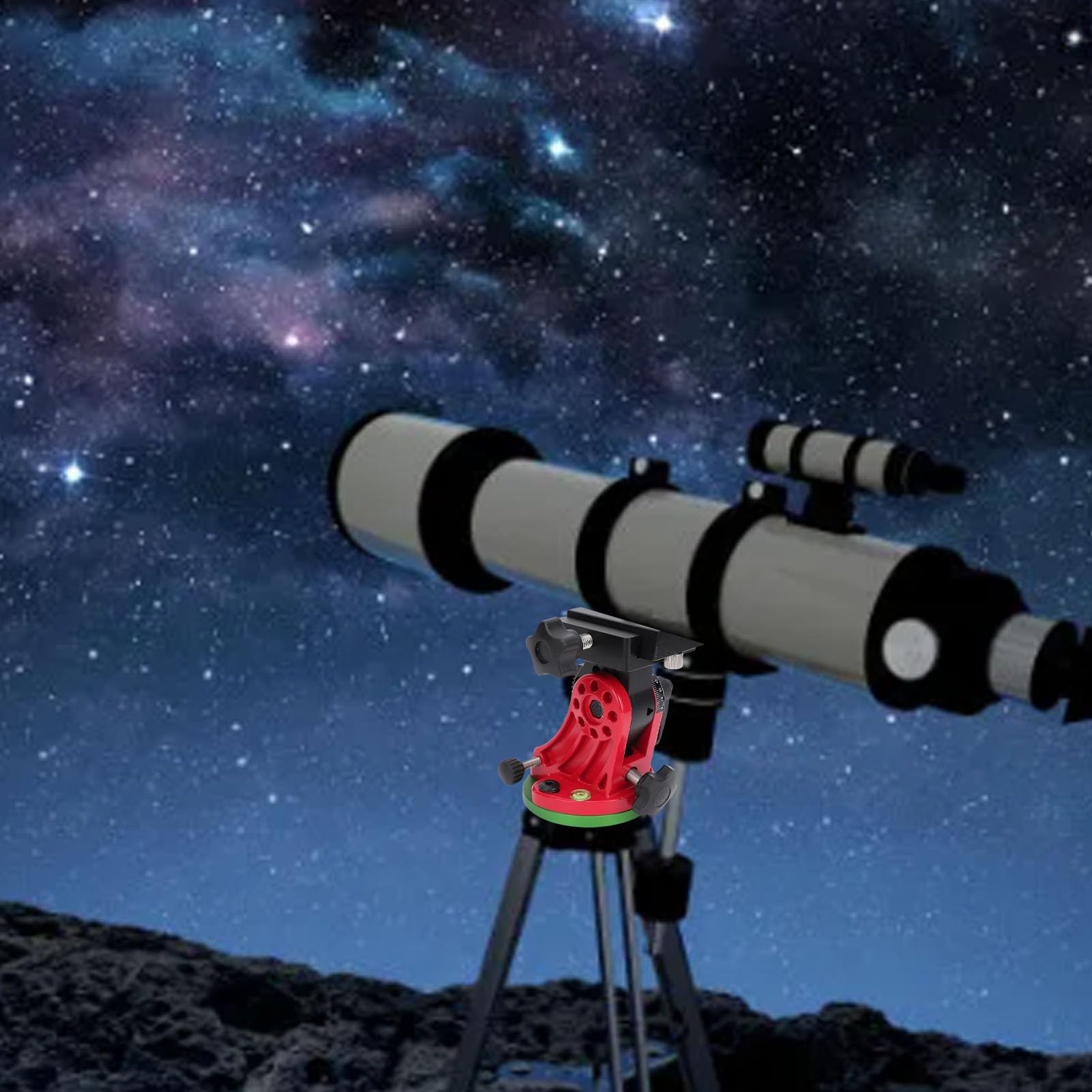 SIXRUN Base a Montatura Equatoriale, Sedile di Regolazione della Latitudine in Lega di Alluminio con Regolazione Fine Dell'Angolo da 0 a 90 Gradi per Telescopi Sky Watcher (Digitare un)