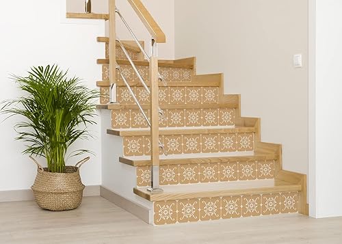 Miniatura 8 de Calcomanías para azulejos de Mi Alma 24 unidades, Talavera, plantillas de pared, calcomanías para despegar y pegar, fácil aplicación, ideal para